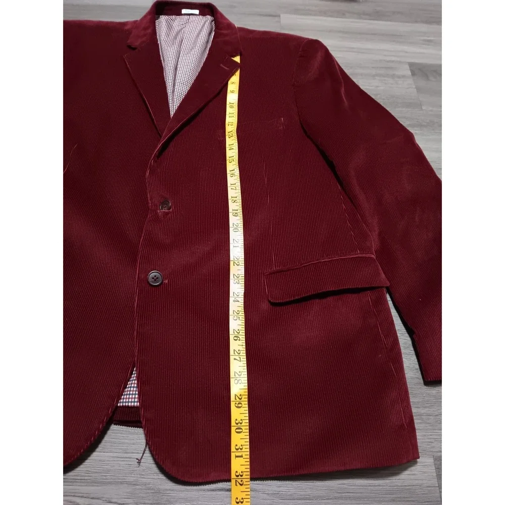 Saddlebred Men's‎ Burgundy Red Heritage Corduroy Blazer Size 50R